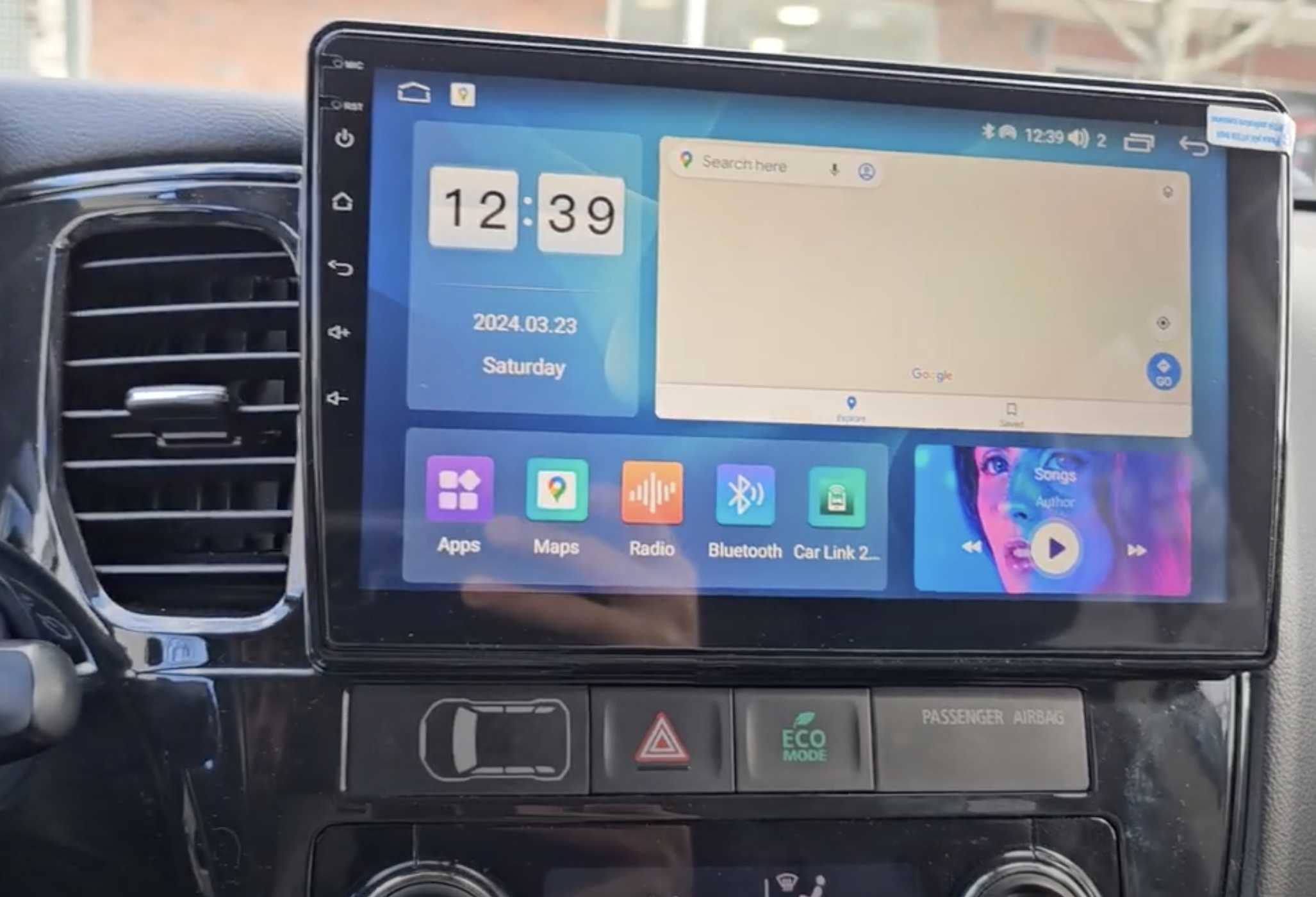 Autoradio CarPlay Android Auto Mitsubishi Outlander 2013-2020 - Écran QLED GPS