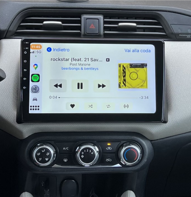 Autoradio CarPlay Android Auto Nissan Micra 2017+ - Écran QLED GPS