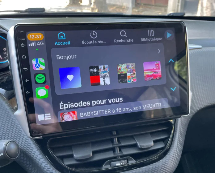 Autoradio CarPlay Android Auto Peugeot 208 et Peugeot 2008 2012-2019 - Écran QLED GPS