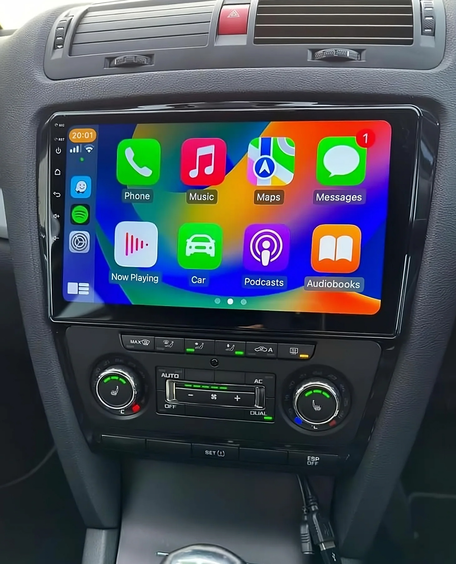 Autoradio CarPlay Android Auto Skoda Octavia 2008-2013 - Écran QLED GPS
