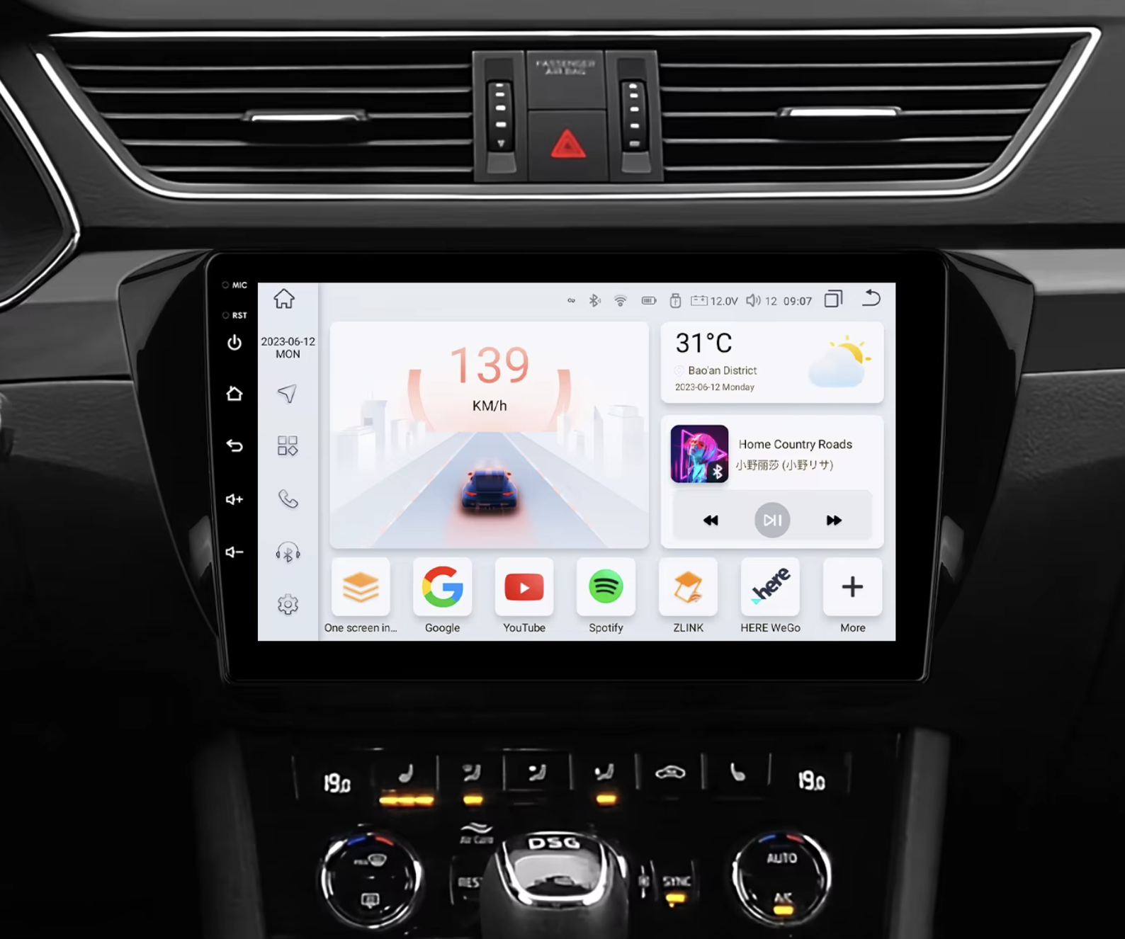 Autoradio CarPlay Android Auto Skoda Superb 2015-2019 - Écran QLED GPS