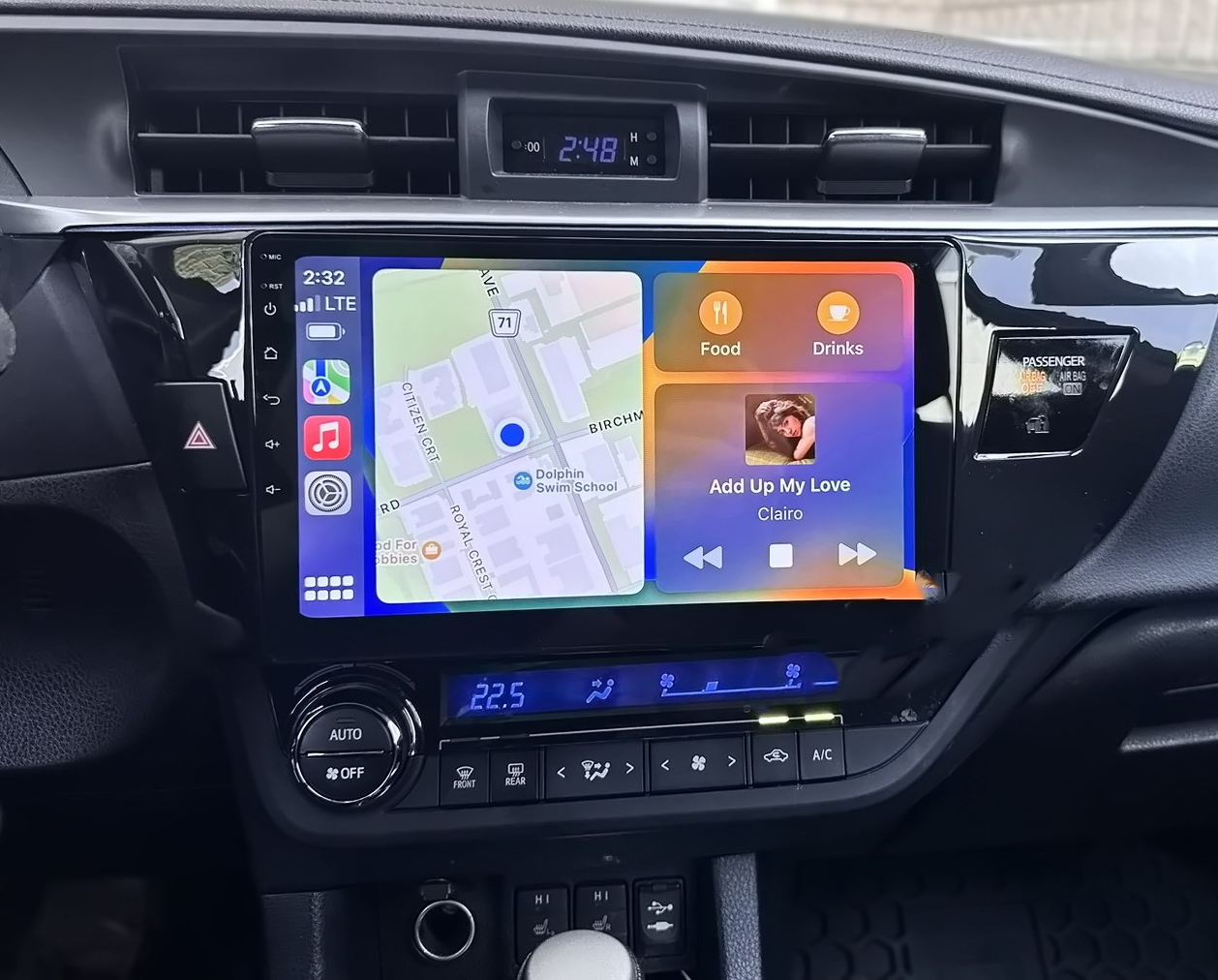 Autoradio CarPlay Android Auto Toyota Corolla 2013-2016 - Écran QLED GPS