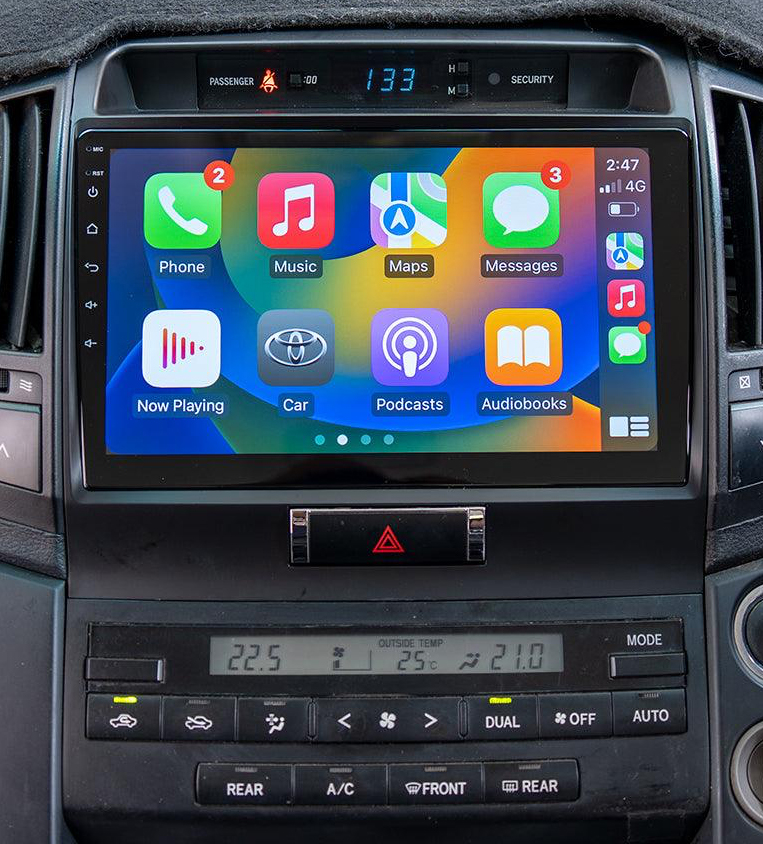 Autoradio CarPlay Android Auto Toyota Land Cruiser 200 2008-2015 - Écran QLED GPS
