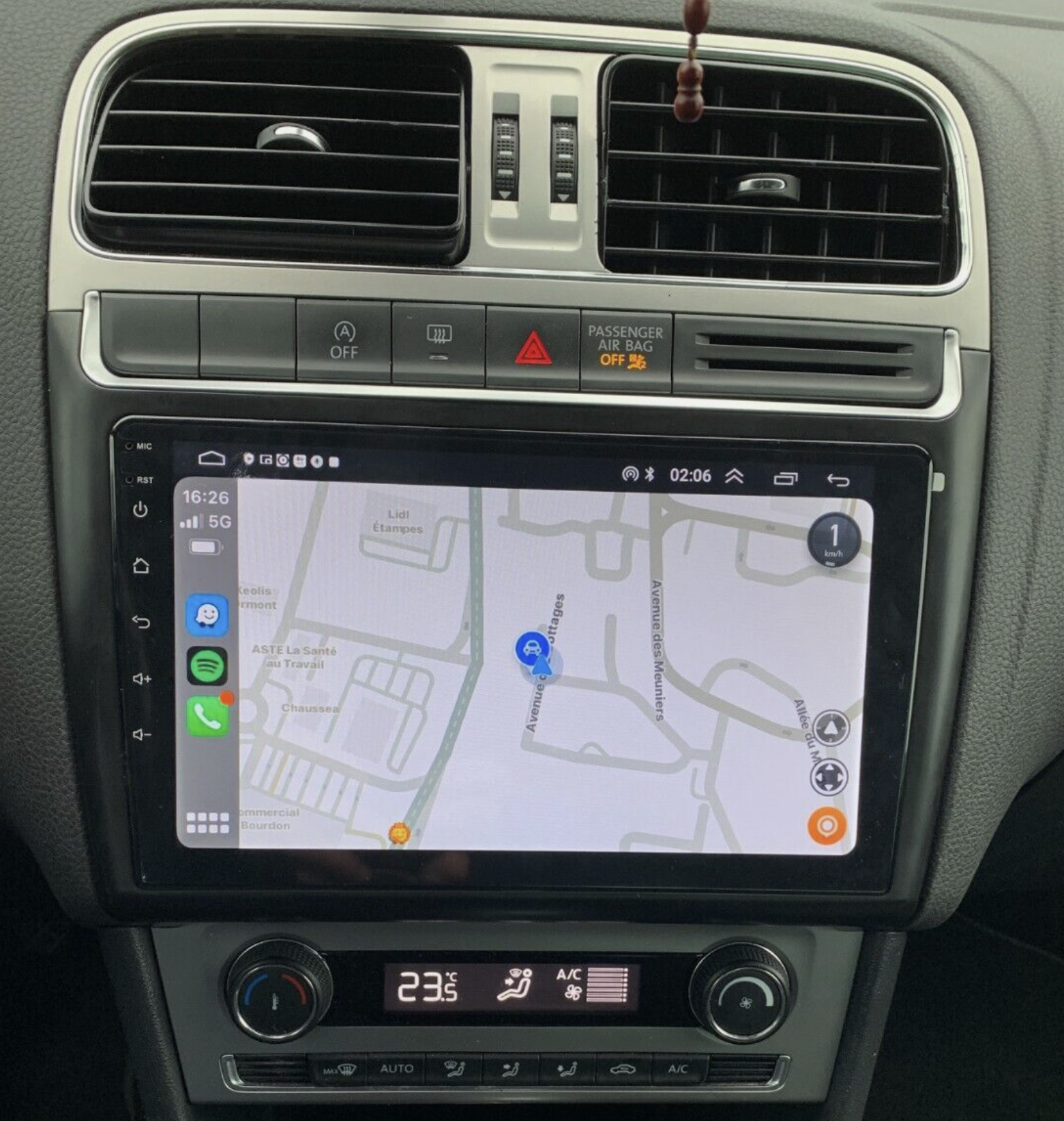 Autoradio CarPlay Android Auto Volkswagen Polo 2012-2017 - Écran QLED GPS