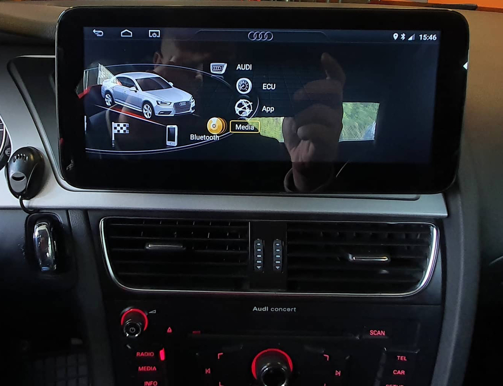 Ecran tactile 27 cm Android Auto et Apple Carplay Bluetooth Audi A4 et A5 de 2008 à 2016