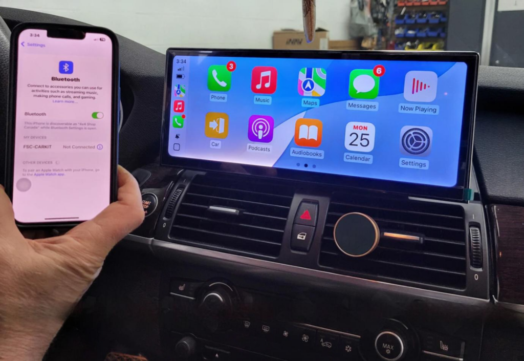 Ecran tactile 32 cm Android Auto et Apple Carplay Bluetooth BMW X5 et X6 de 2007 à 2013