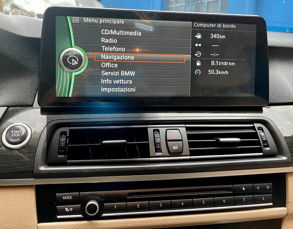 Ecran tactile 32 cm Android Auto et Apple Carplay Bluetooth BMW Série 5 F10 et Série 5 GT 2011 à 2017