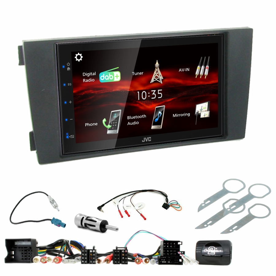 Autoradio JVC CarPlay Audi A6 de 2001 à 2005 + Kit complet