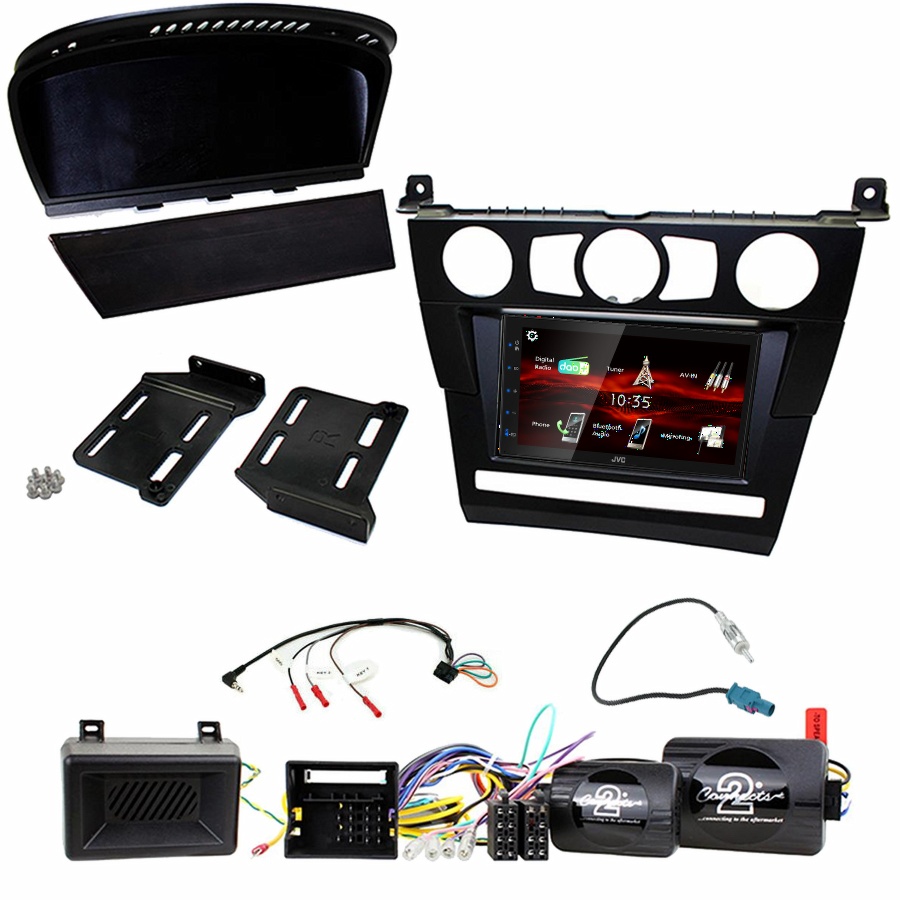 Autoradio JVC CarPlay BMW Série 5 e60 de 2003 à 2008 + Kit complet
