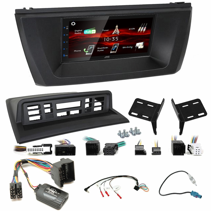 Autoradio JVC CarPlay BMW X3 de 2004 à 2010 + Kit complet