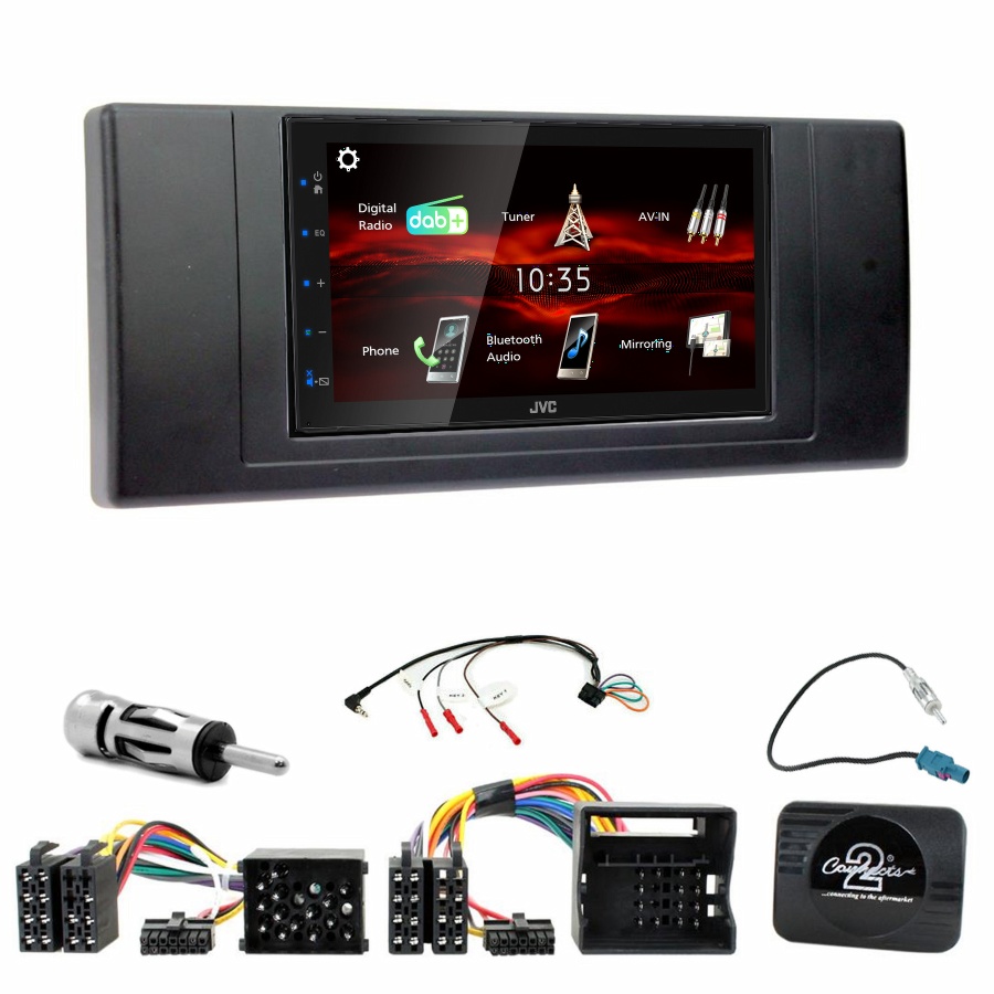 Autoradio JVC CarPlay BMW X5 E53 de 1999 à 2006 + Kit complet