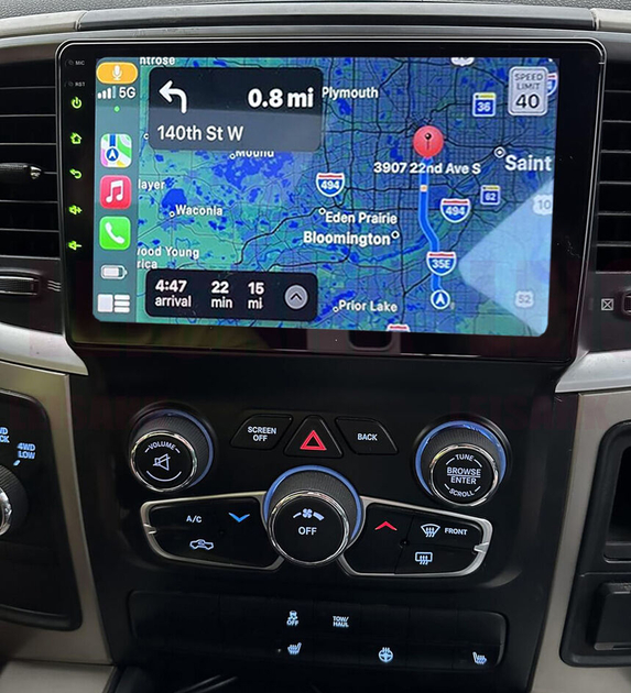 Autoradio CarPlay Android Auto Dodge RAM 2013-2019 - Écran QLED GPS