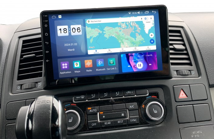Autoradio CarPlay Android Auto Volkswagen Multivan T5 2003-2015 - Écran QLED GPS