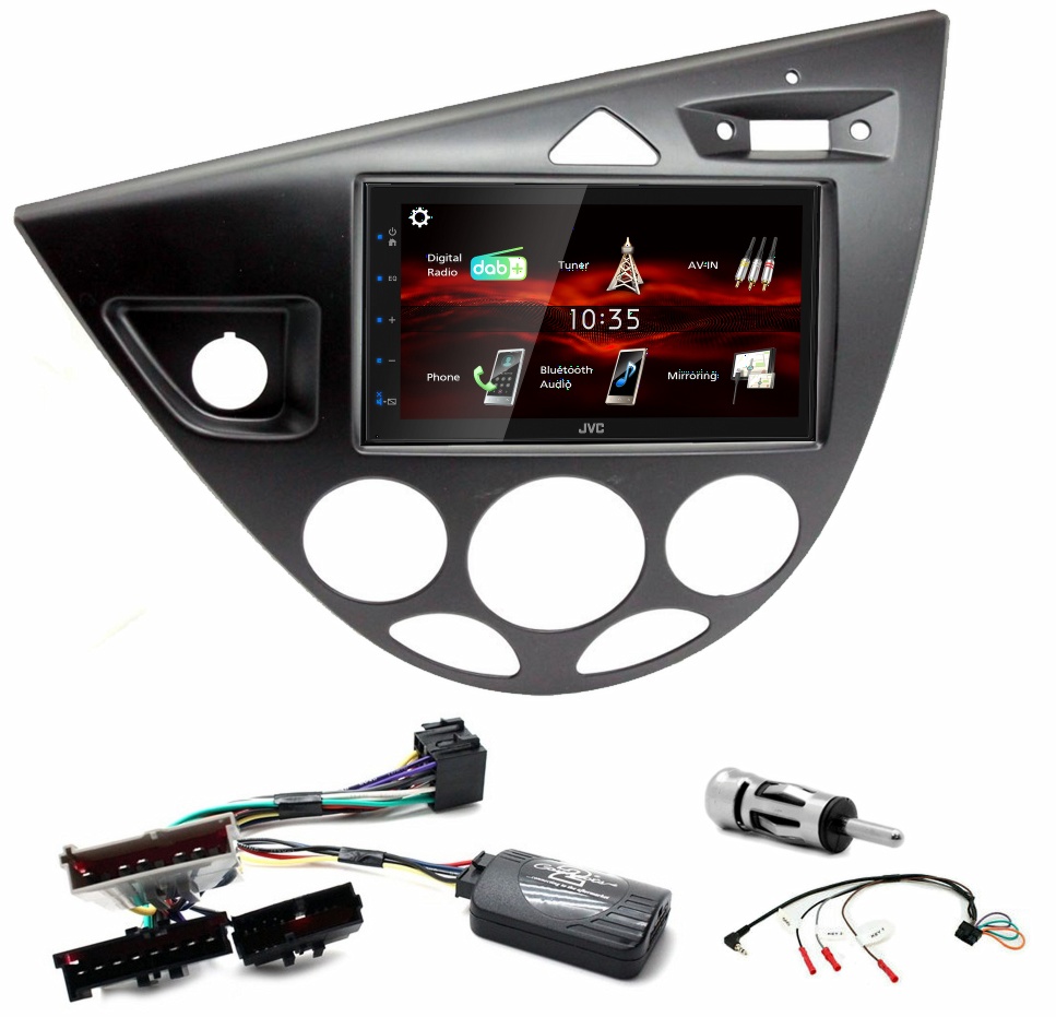 Autoradio JVC CarPlay Ford Focus de 1999 à 2004 + Kit complet
