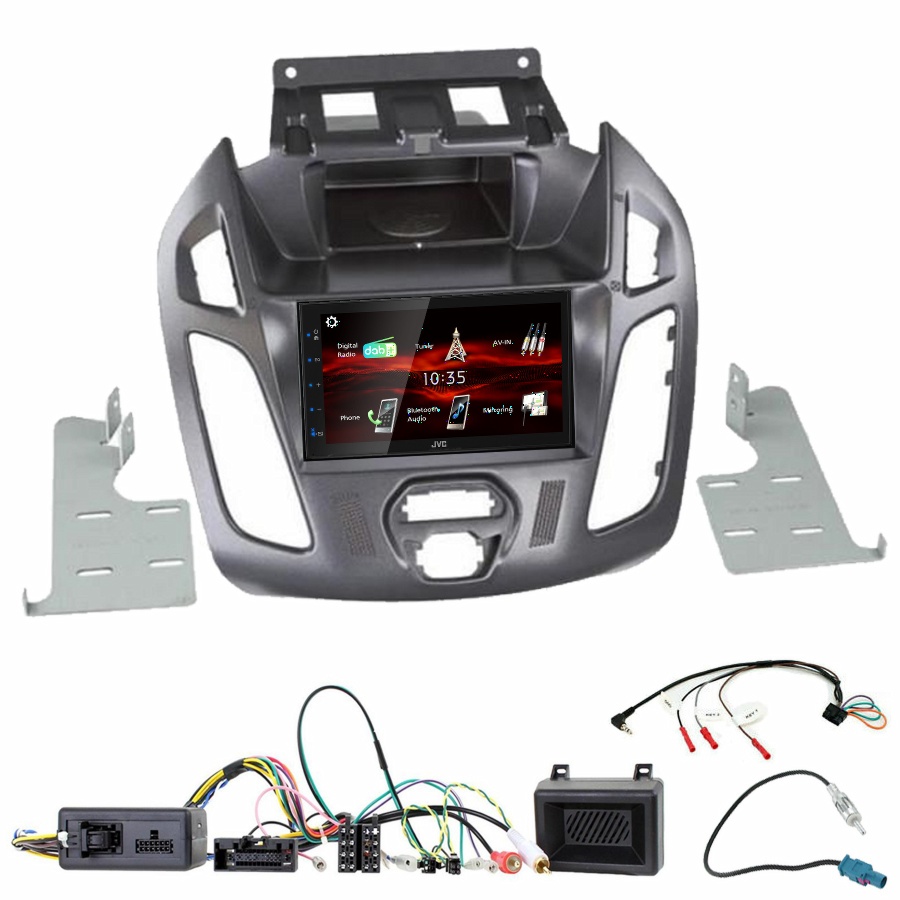 Autoradio JVC CarPlay Ford Transit Connect et Tourneo Connect de 2013 à 2018 + Kit complet