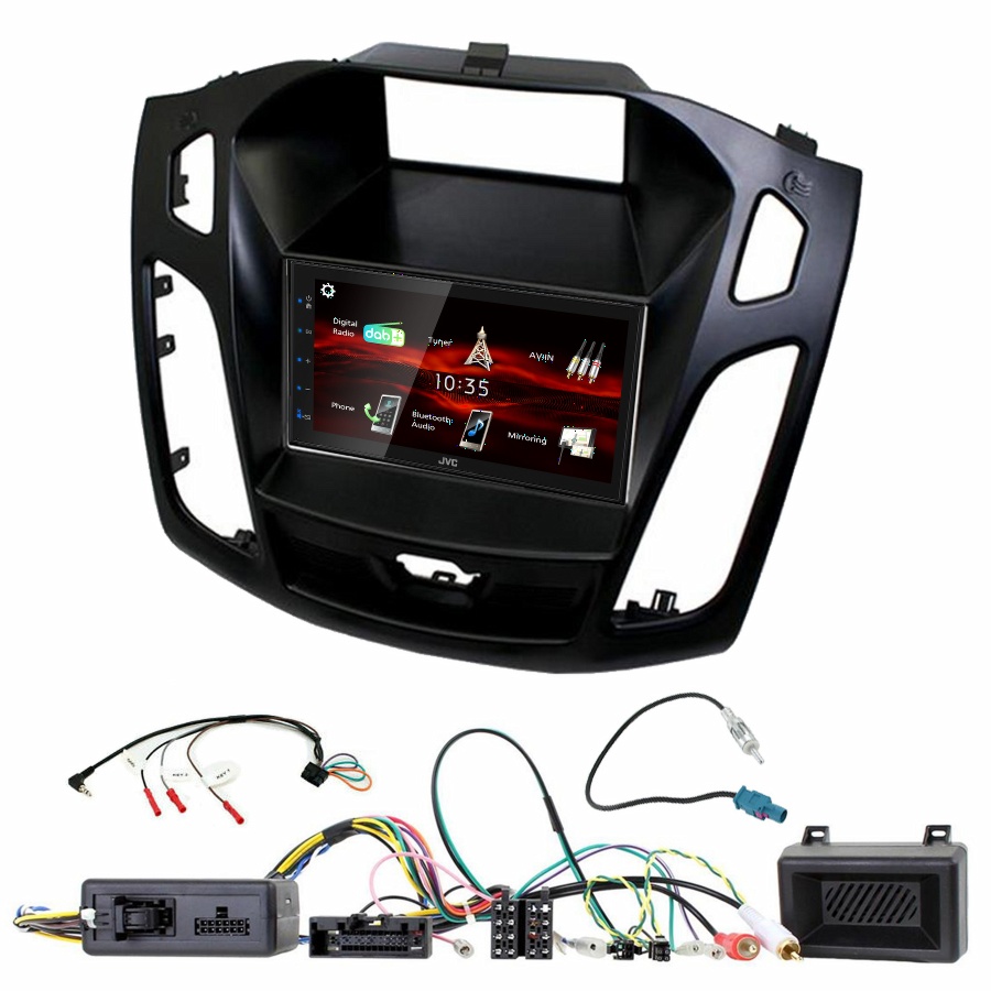 Autoradio JVC CarPlay Ford Focus de 2015 à 2018 + Kit complet