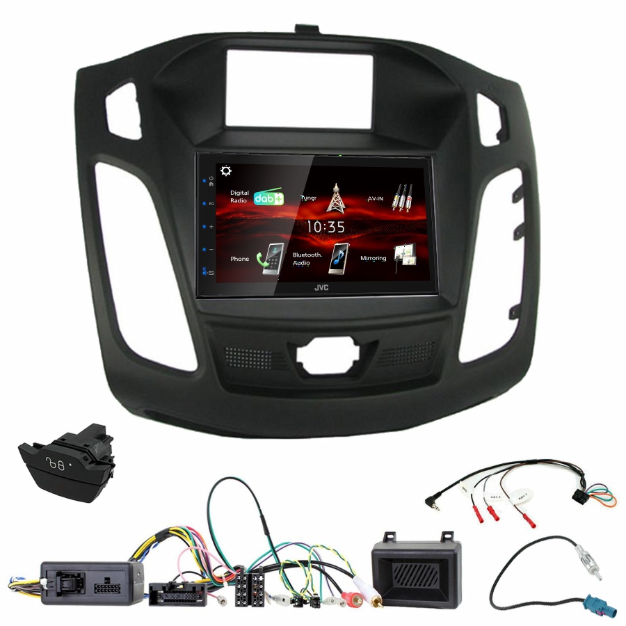 Autoradio JVC CarPlay Ford Focus de 04/2011 à 11/2014 + Kit complet