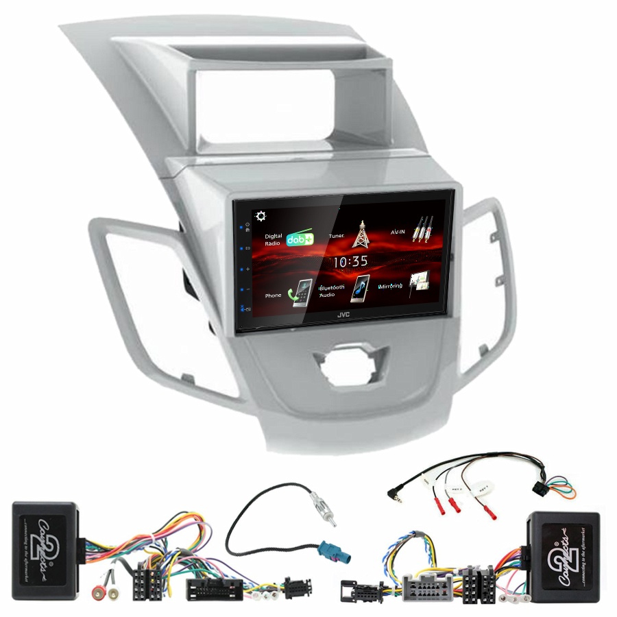 Autoradio JVC CarPlay Ford Fiesta de 2008 à 2012 + Kit complet
