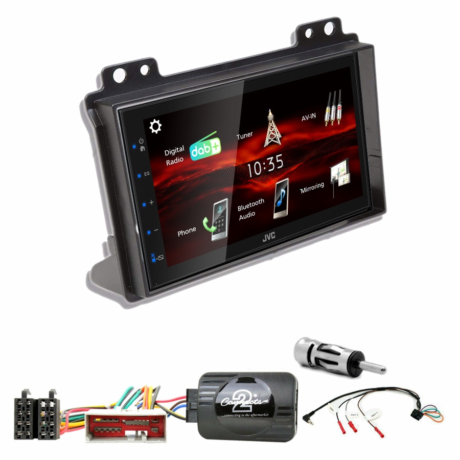 Autoradio JVC CarPlay Ford Fusion et Fiesta de 2002 à 2005 + Kit complet