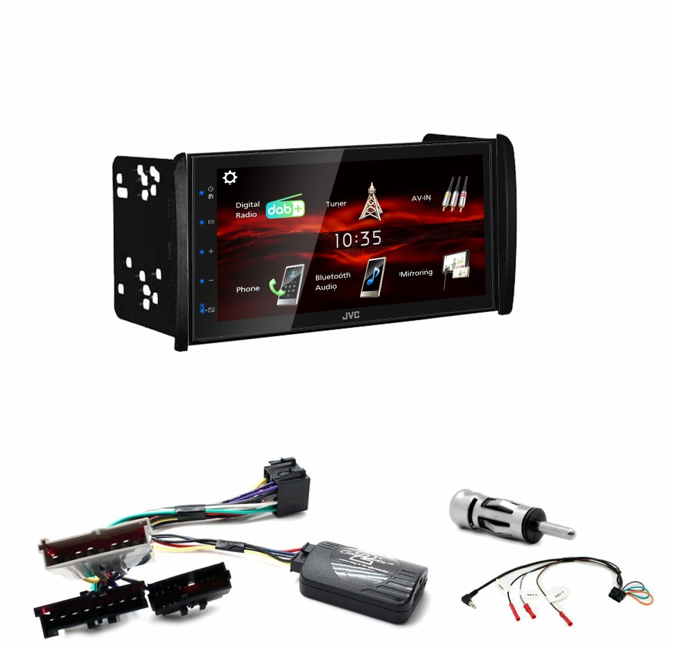 Autoradio JVC CarPlay Ford Mondeo Focus et Fiesta + Kit complet