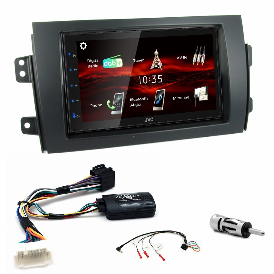 Autoradio JVC CarPlay Fiat Sedici de 2006 à 2014 + Kit complet