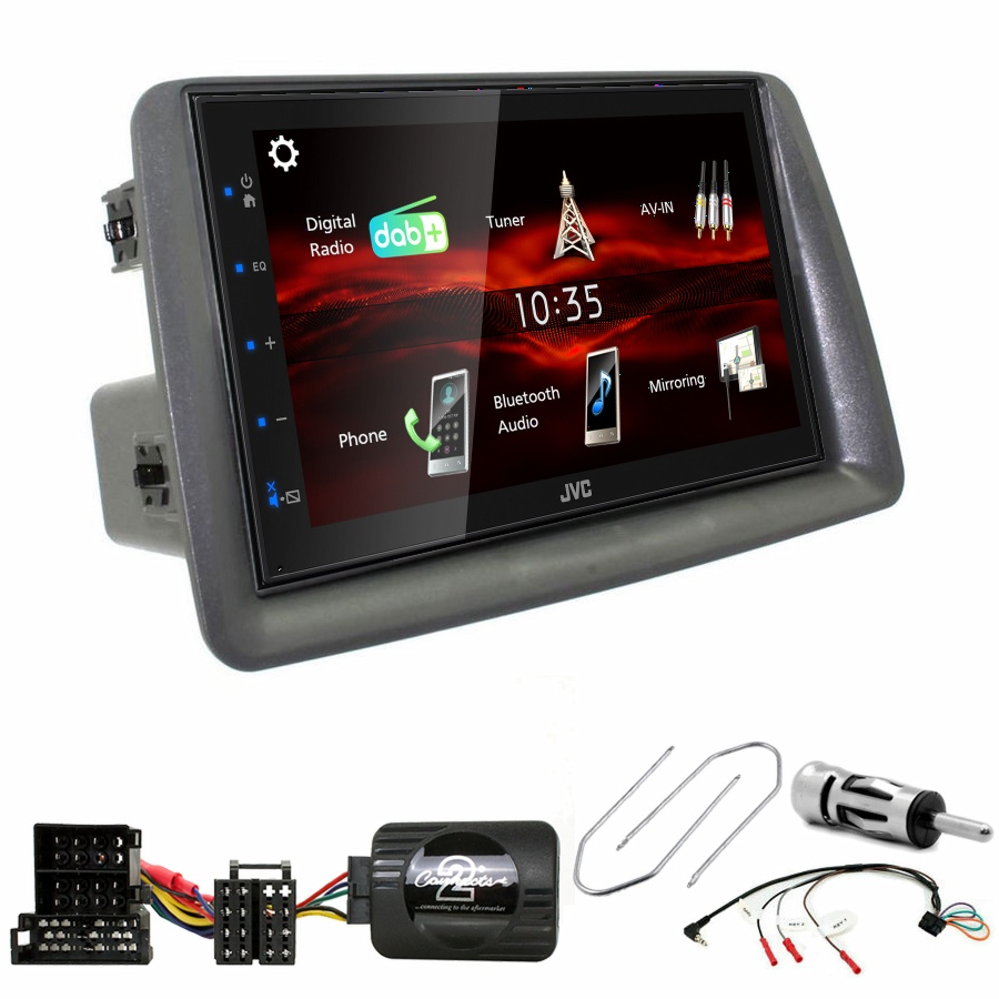 Autoradio JVC CarPlay Fiat Panda de 2003 à 2012 + Kit complet