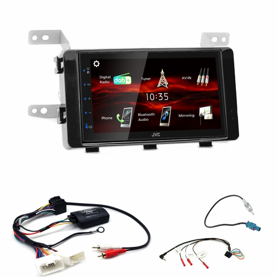 Autoradio JVC CarPlay Mitsubishi L200 et Outlander de 2015 à 2020 + Kit complet