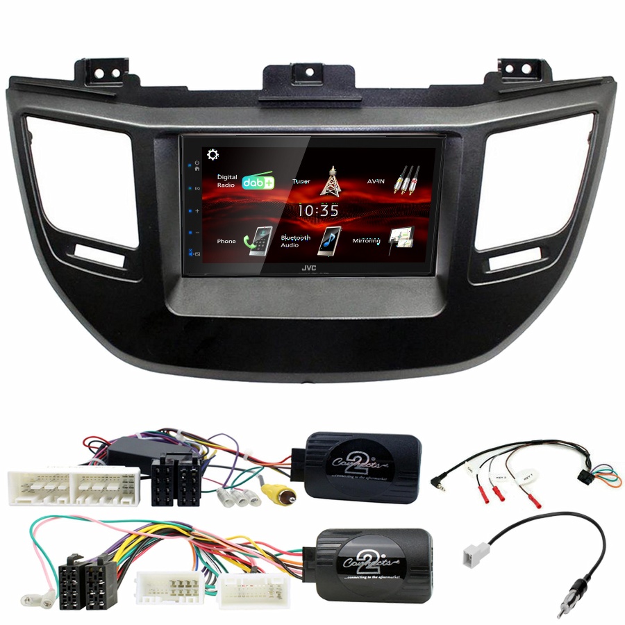 Autoradio JVC CarPlay Hyundai Tucson de 2015 à 2018 + Kit complet