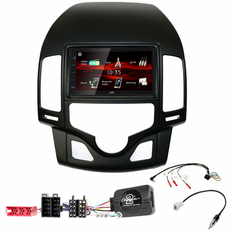Autoradio JVC CarPlay Hyundai i30 de 07/2007 à 02/2012 + Kit complet