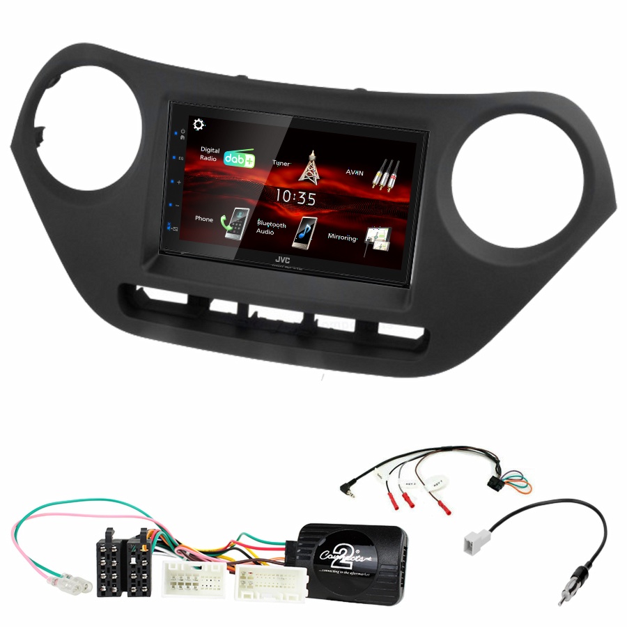 Autoradio JVC CarPlay Hyundai i10 de 2014 à 2019 + Kit complet