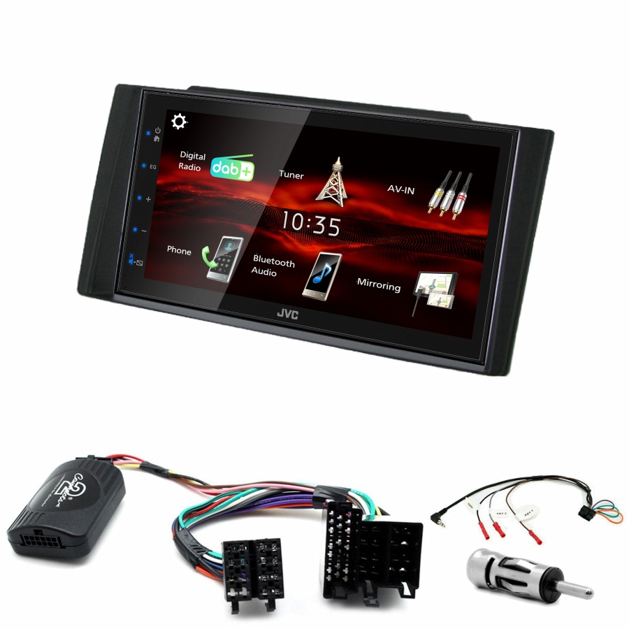 Autoradio JVC CarPlay Kia Cee\'d de 2006 à 2009 + Kit complet