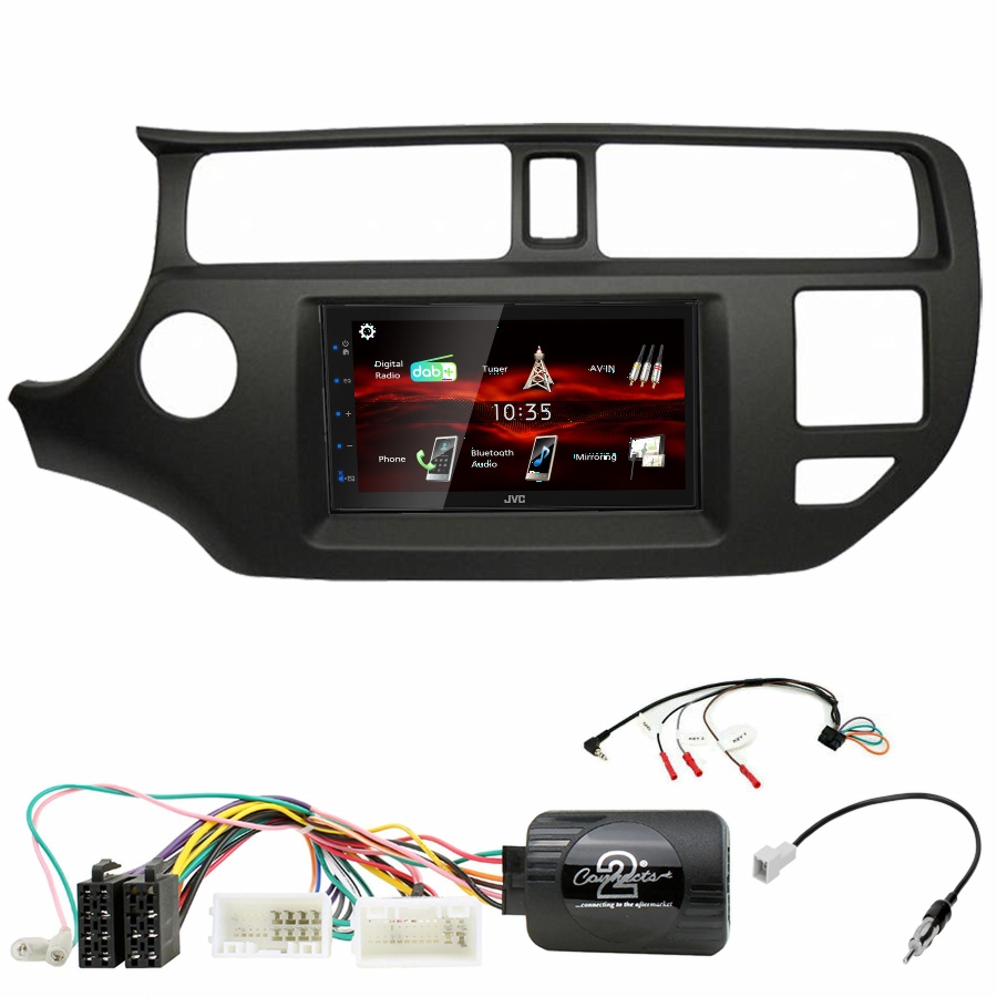 Autoradio JVC CarPlay Kia Rio de 9/2011 à 03/2015 + Kit complet