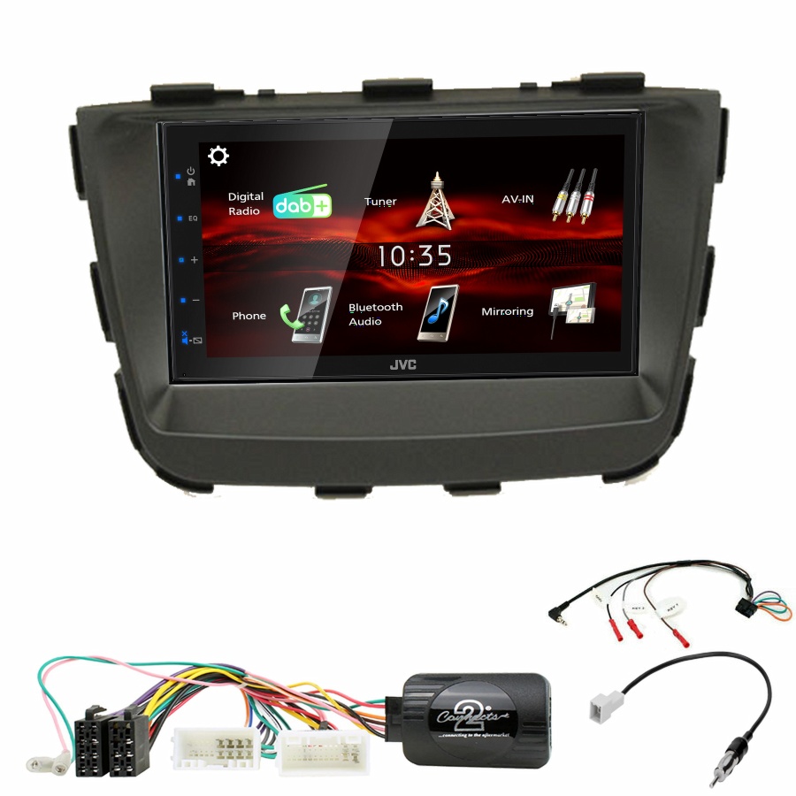 Autoradio JVC CarPlay Kia Sorento de 10/2012 à 02/2015 + Kit complet
