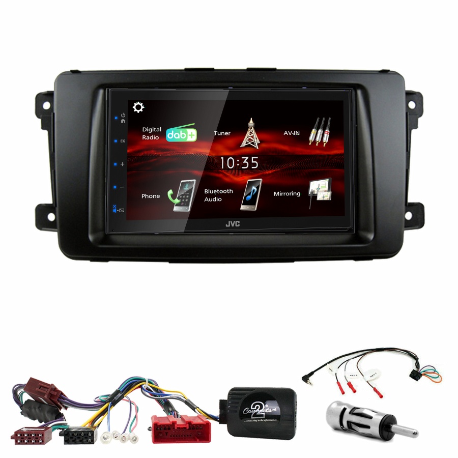 Autoradio JVC CarPlay Mazda CX-9 de 2007 à 2015 + Kit complet