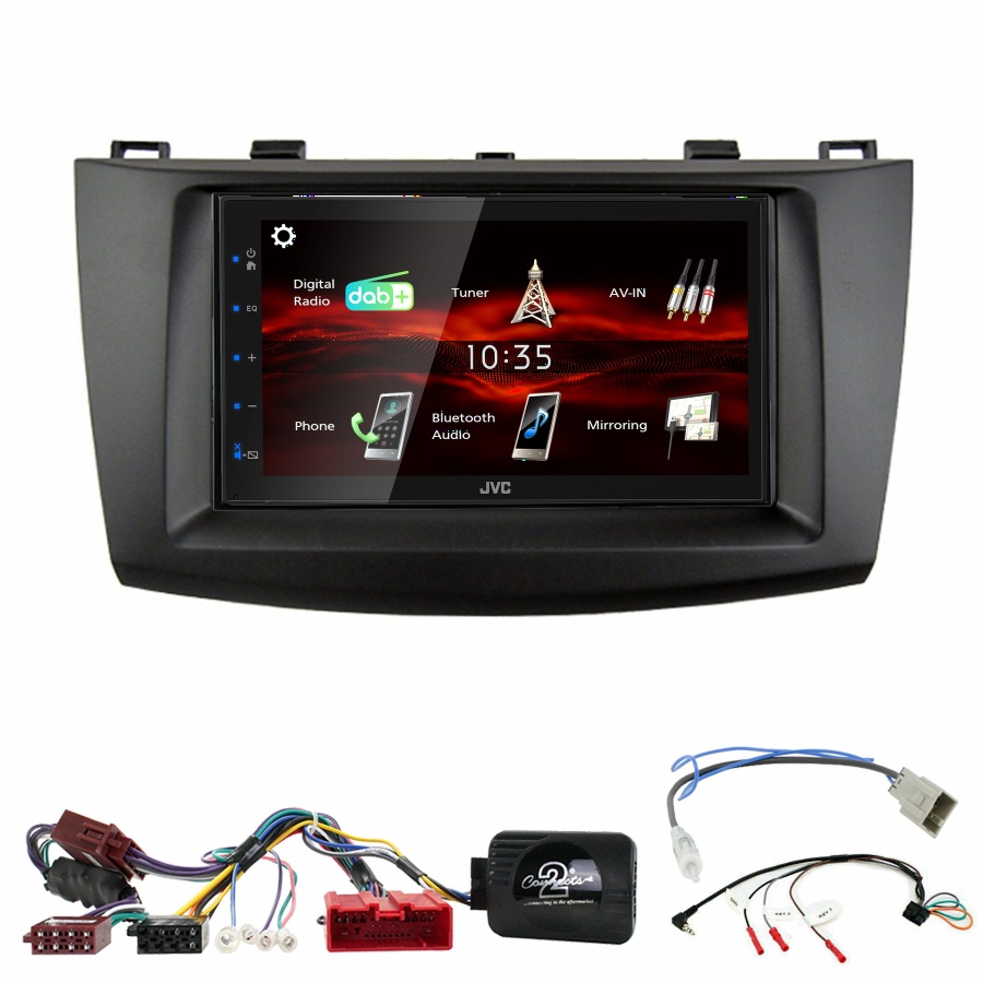 Autoradio JVC CarPlay Mazda 3 de 2009 à 10/2013 + Kit complet