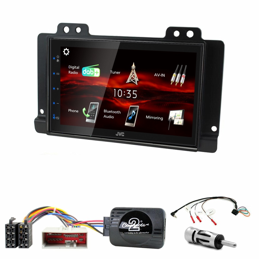 Autoradio JVC CarPlay Land Rover Freelander de 2004 à 2006 + Kit complet