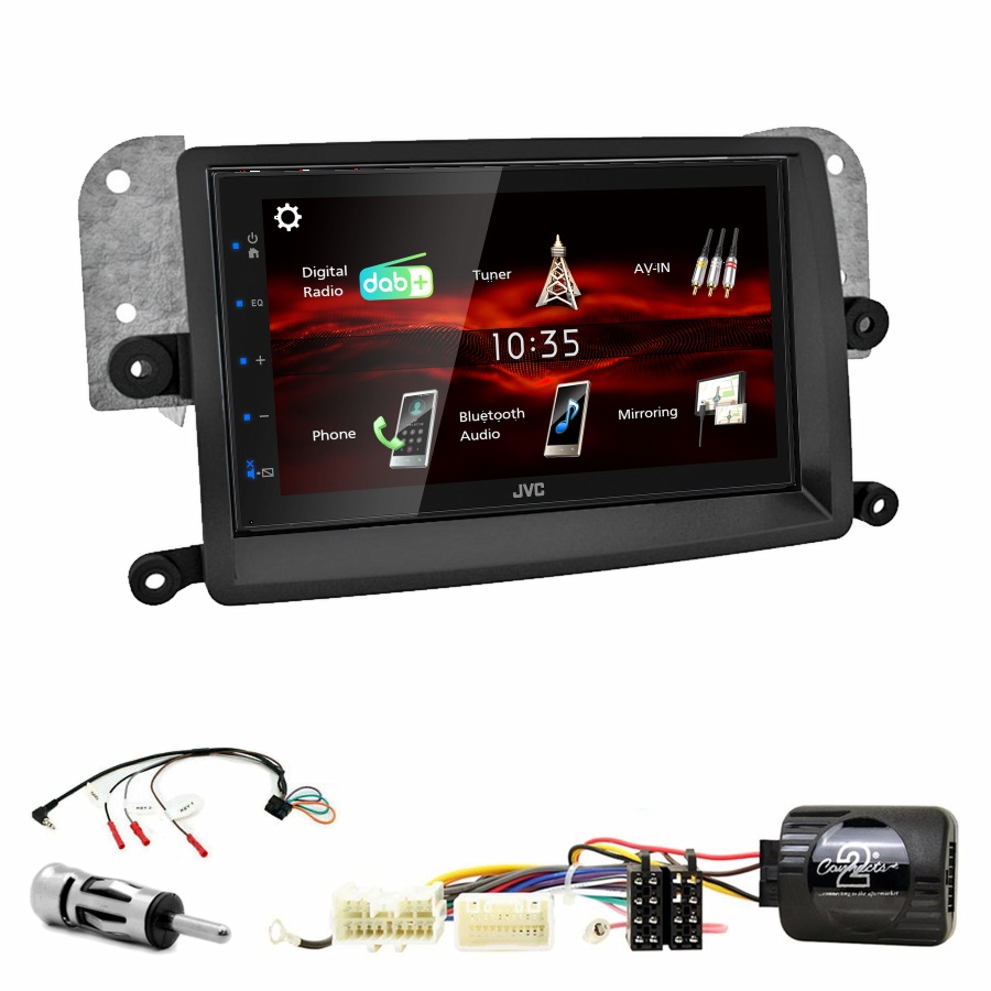 Autoradio JVC CarPlay Mitsubishi L200 de 03/2006 à 10/2015 + Kit complet