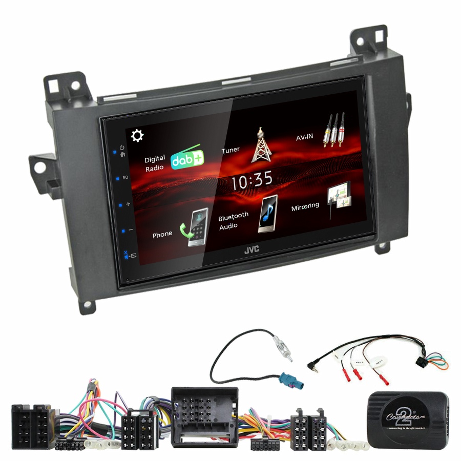 Autoradio JVC CarPlay Mercedes Classe A, Classe B, Viano et Vito + Kit complet