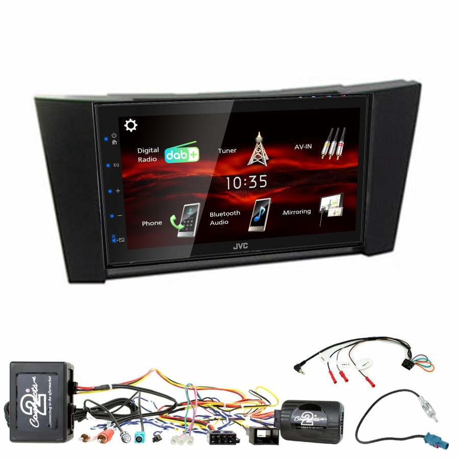 Autoradio JVC CarPlay Mercedes Classe E et Mercedes CLS + Kit complet