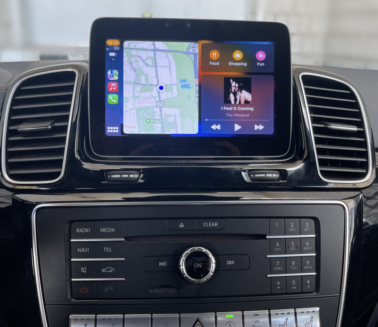 Ecran tactile Android Auto et Apple Carplay Bluetooth Mercedes GLE et GLS de 2015 à 2019