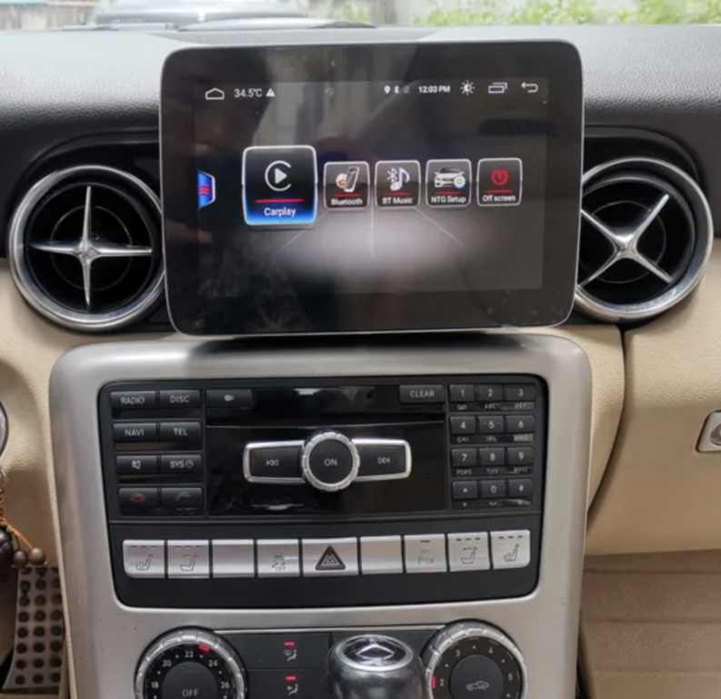Ecran tactile Android Auto et Apple Carplay Bluetooth Mercedes SLK et SLC de 2011 à 2018