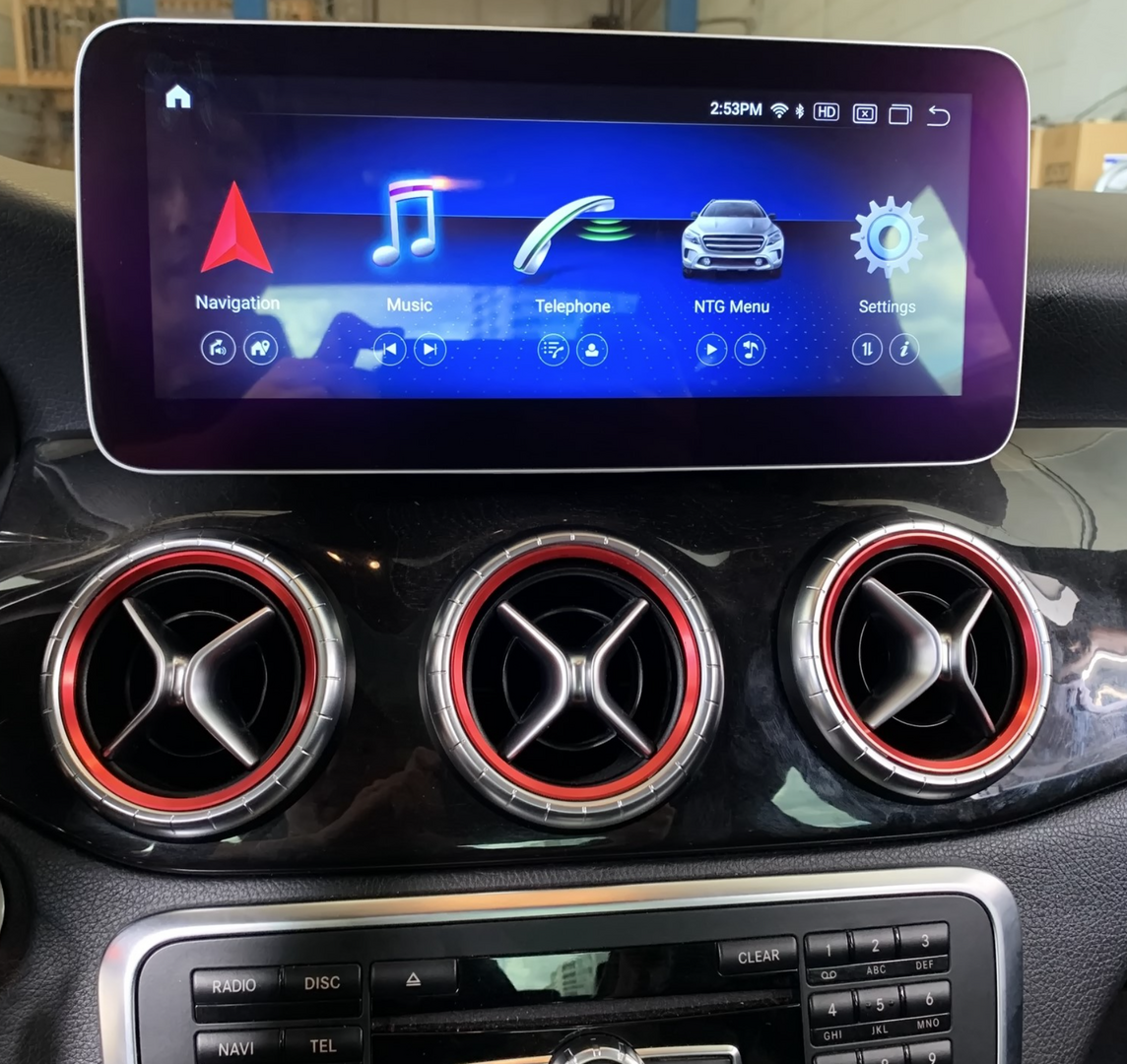 Ecran tactile Android Auto et Apple Carplay Bluetooth Mercedes Classe A et CLA, GLA de 2013 à 2019