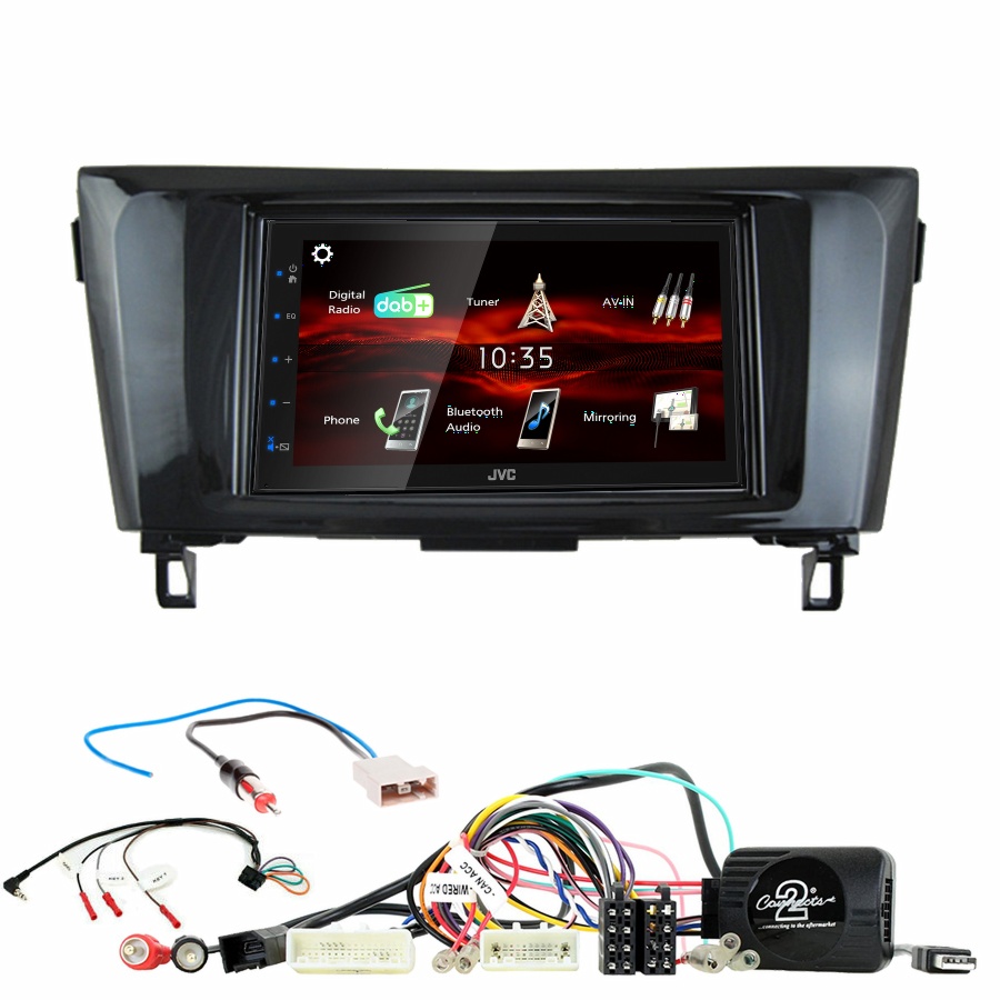 Autoradio JVC CarPlay Nissan Qashqai et X-Trail de 2014 à 2020 + Kit complet