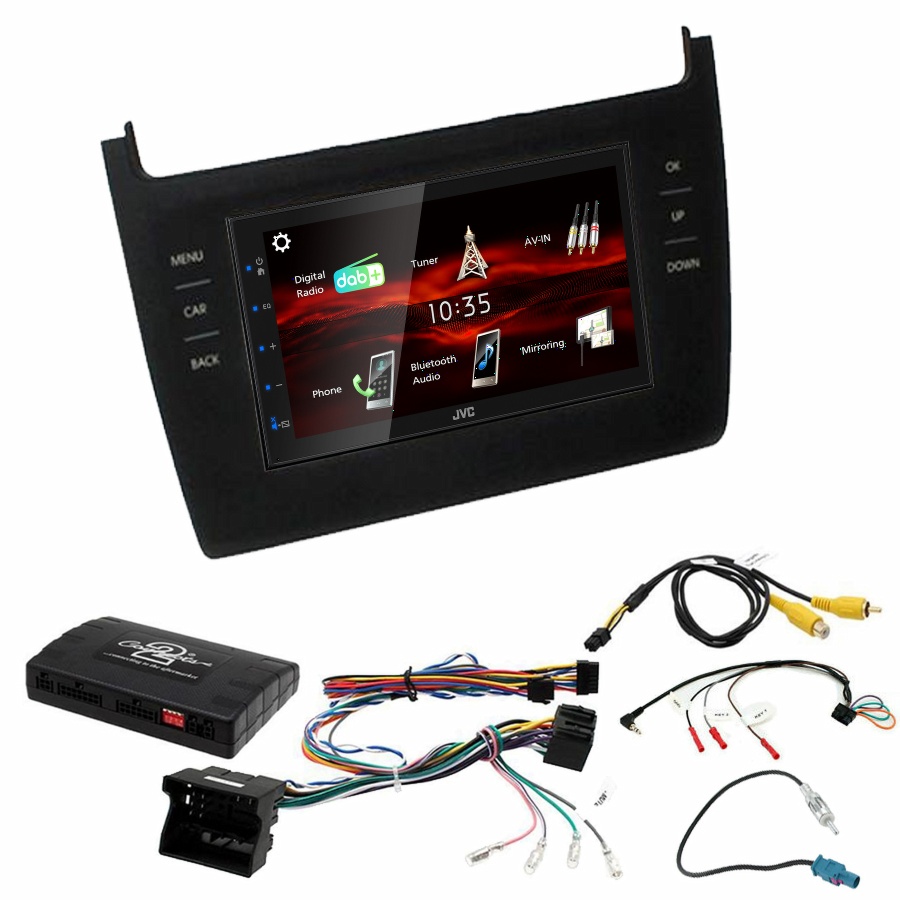 Autoradio JVC CarPlay Volkswagen Polo de 2014 à 2017 + Kit complet