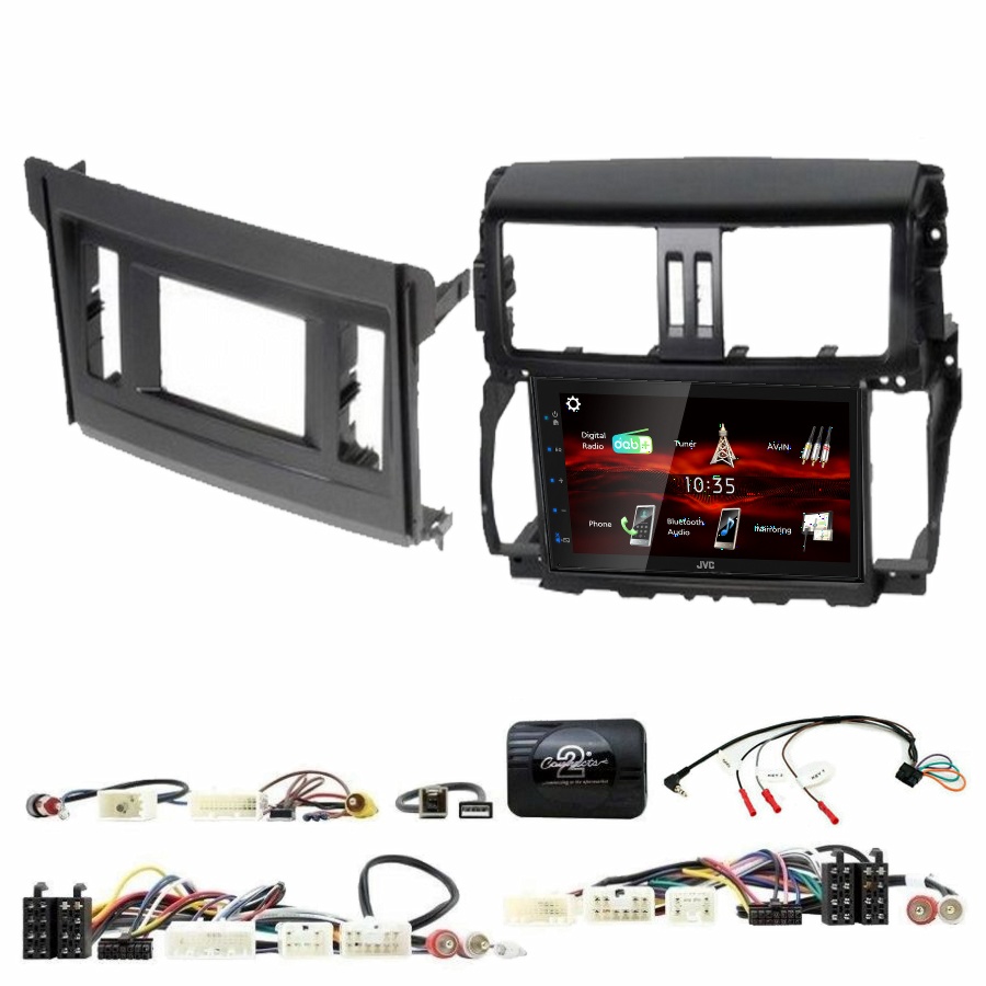 Autoradio JVC CarPlay Toyota Land Cruiser de 2010 à 2017 + Kit complet