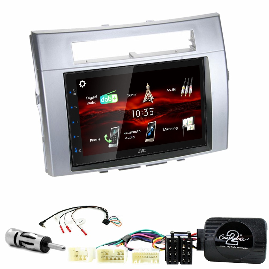 Autoradio JVC CarPlay Toyota Corolla Verso de 04/2004 à 03/2009 + Kit complet