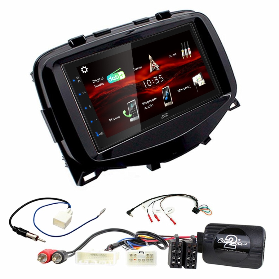 Autoradio JVC CarPlay Toyota Aygo de 2014 à 2019 + Kit complet