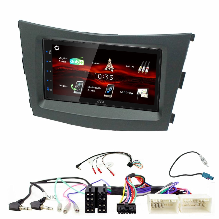 Autoradio JVC CarPlay Ssangyong Tivoli de 2015 à 2019 + Kit complet