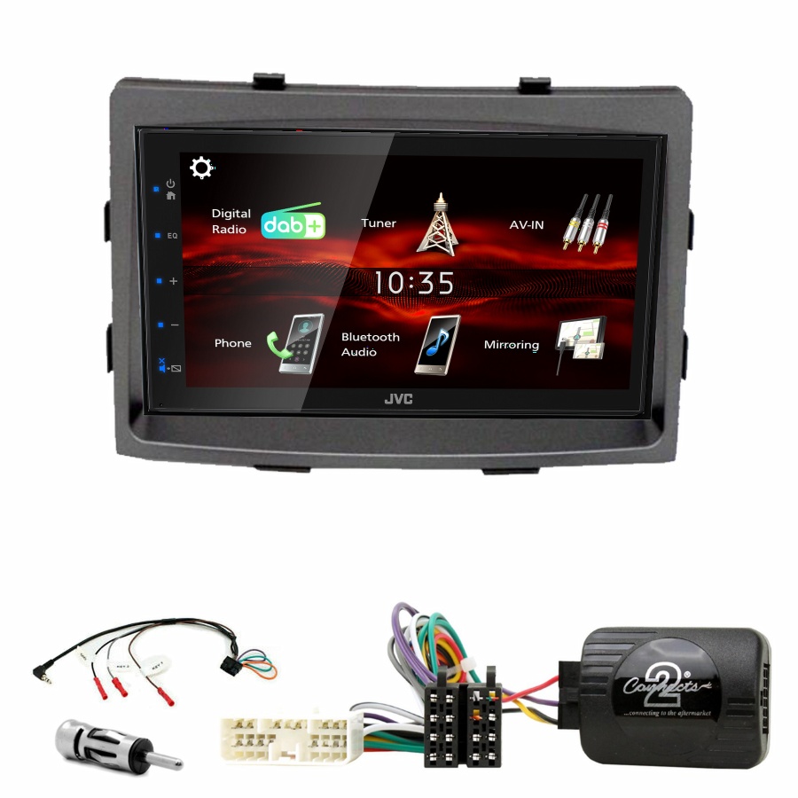 Autoradio JVC CarPlay Ssangyong Rodius depuis 2013 + Kit complet