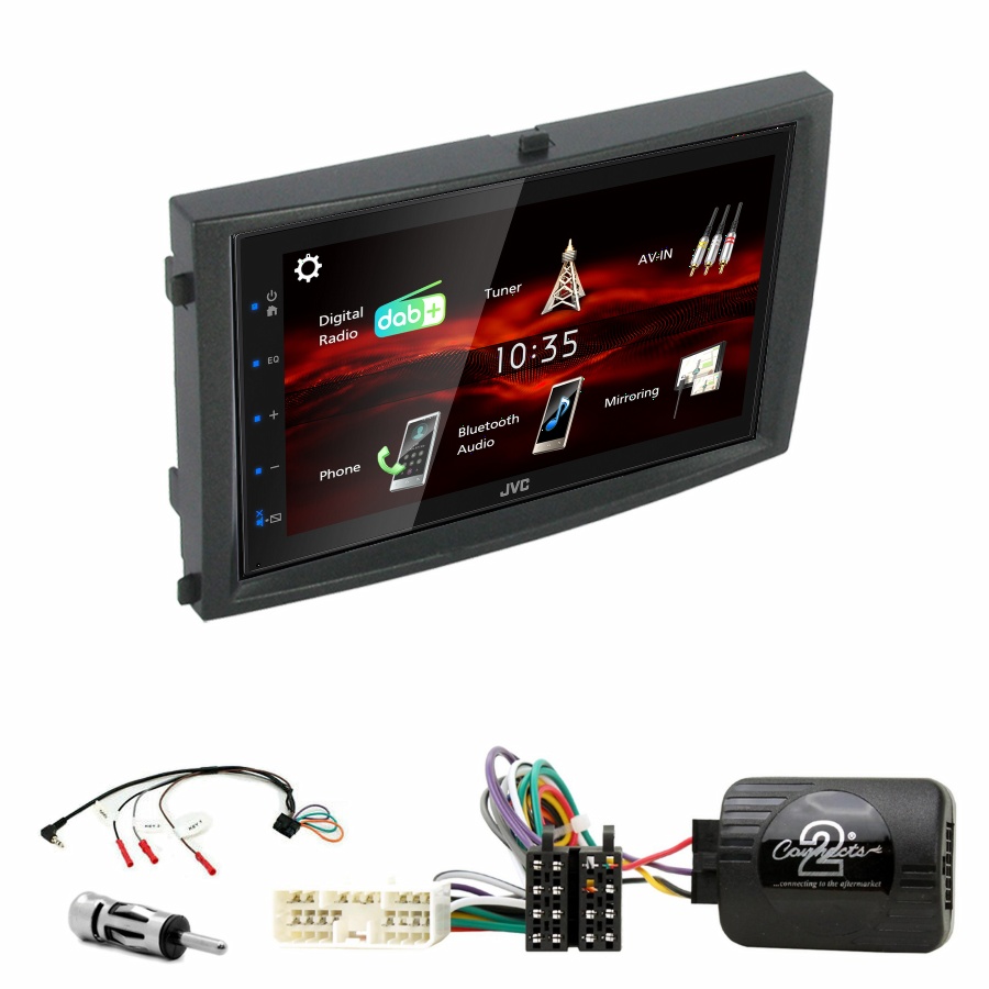 Autoradio JVC CarPlay Ssangyong Rexton de 2006 à 2012 + Kit complet